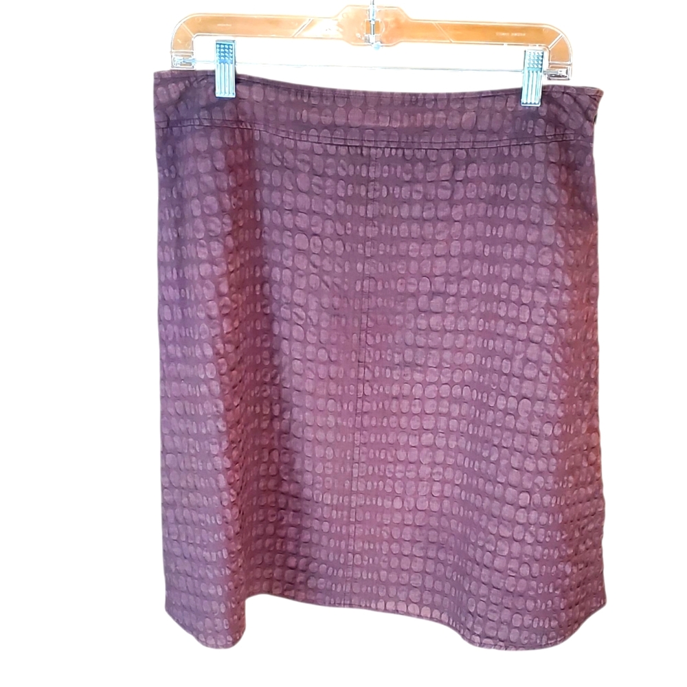 Nine & Co Vintage A Line Brown Textured Cotton Skirt 12